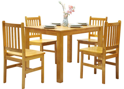 Valley Natural Table & 4 Natural Jaya Chairs