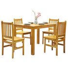 Valley Natural Table & 4 Natural Jaya Chairs