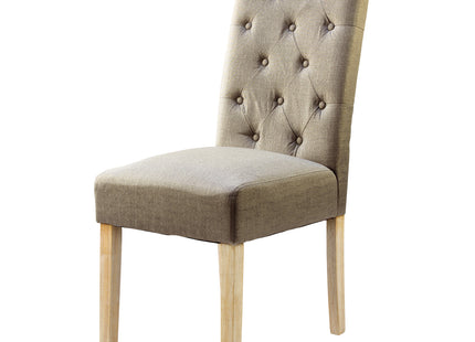 Detroit High Gloss White Top Sonoma Table & Venice Beige Dining Chairs