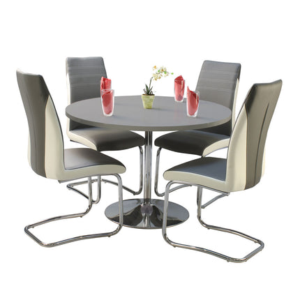 Pod Grey Table & 4 Colombia Dining Chairs