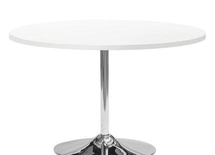 Jumbo Chrome Pod - High Gloss White Dining Table