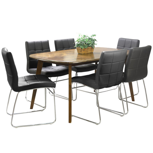 Parson Dining Table & Sled Chairs